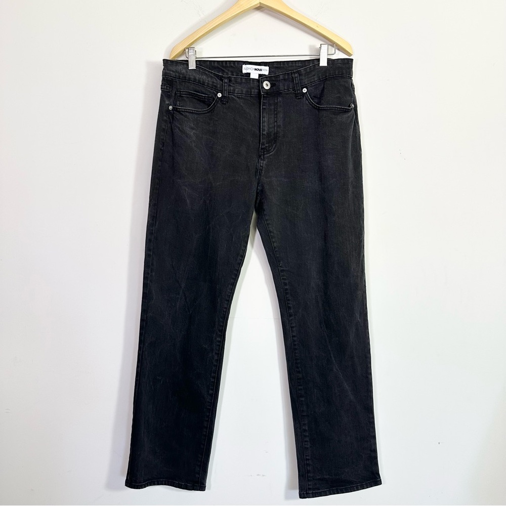 Fashion Nova Men Black Denim Straight Leg Jeans